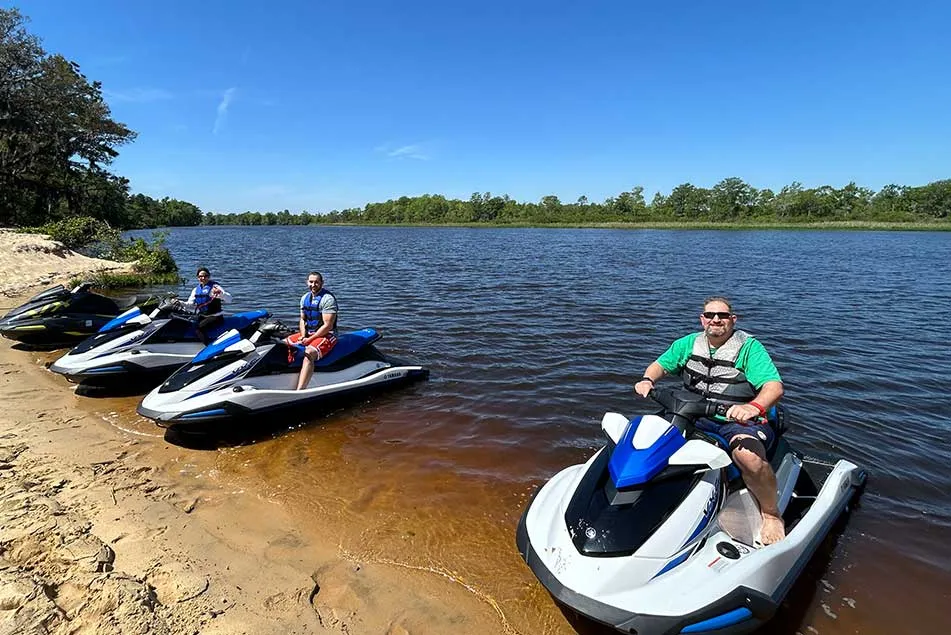 Jet ski rentals on the Intracoastal Waterway in Myrtle Beach